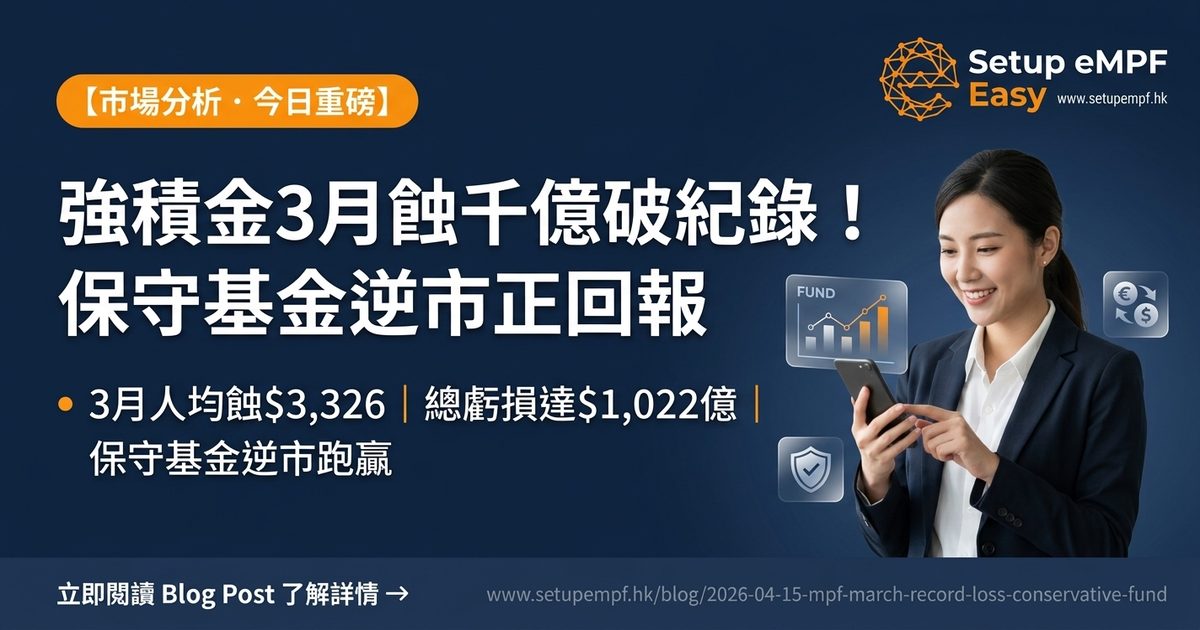 強積金3月單月蝕逾千億創歷史紀錄！人均蝕$21,326，保守基金逆市跑贏——積金易用家點應對？