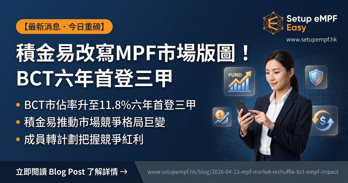 積金易改寫MPF市場版圖！BCT六年來首登三甲，成員如何把握競爭紅利？