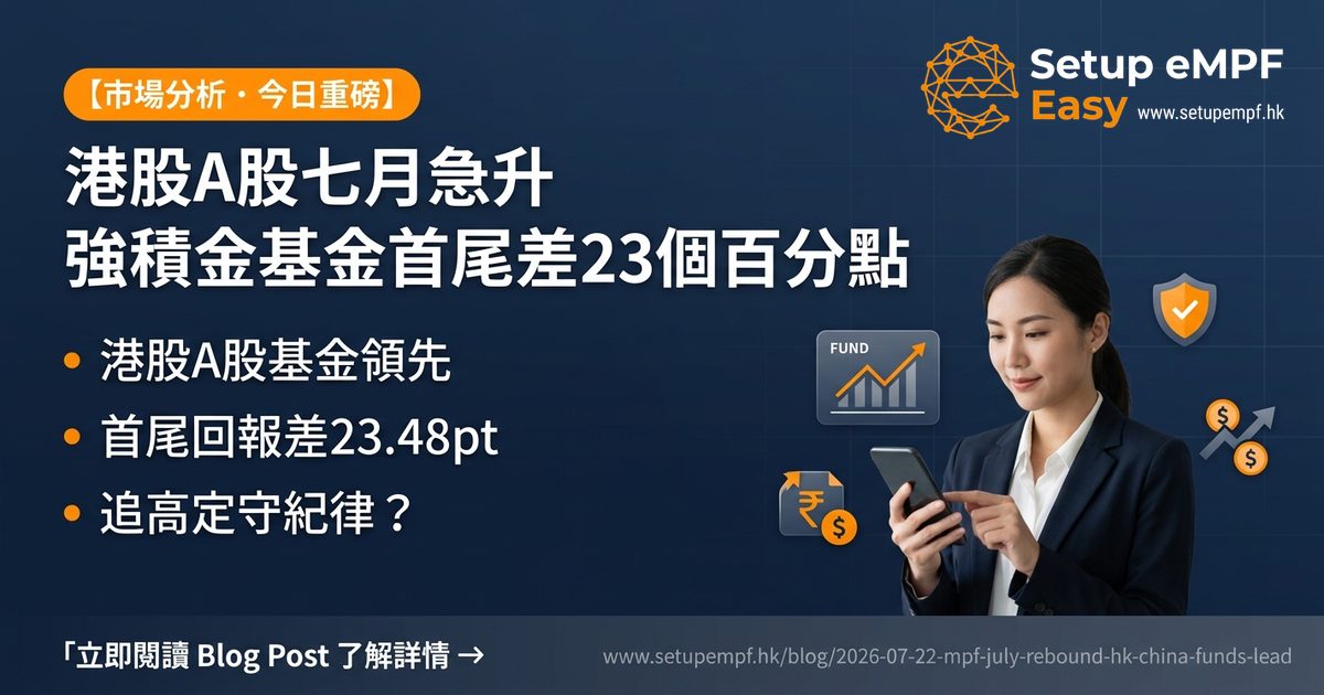 港股A股七月急升 強積金基金首尾差23個百分點