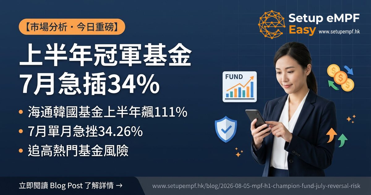 上半年強積金冠軍基金7月急挫34%，追高熱門基金風險分析